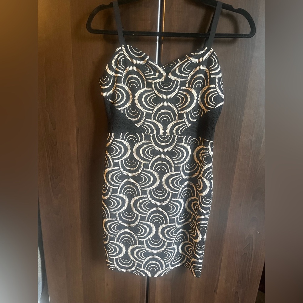 Free People Black and White Patterned Dress